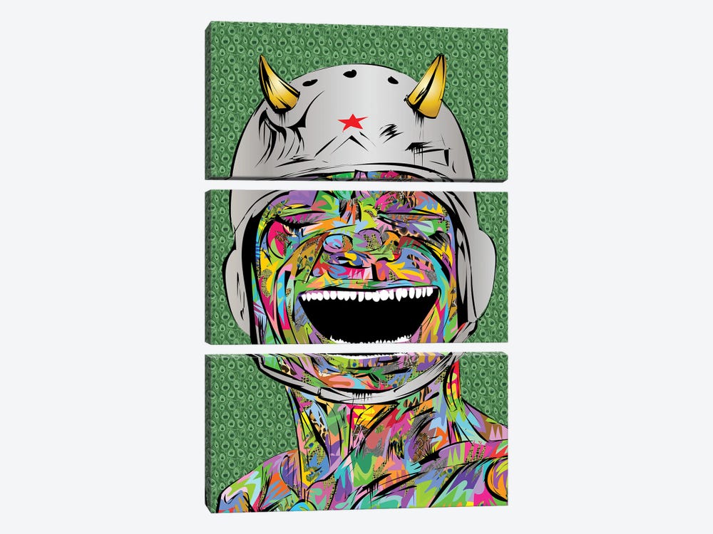 Smiling Devil by TECHNODROME1 3-piece Art Print