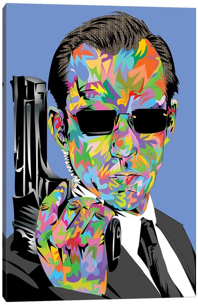 Agent Smith Canvas Art Print - Science Fiction Movie Art