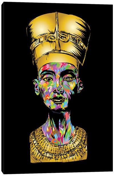 Nefertiti Canvas Art Print - Street Art & Graffiti