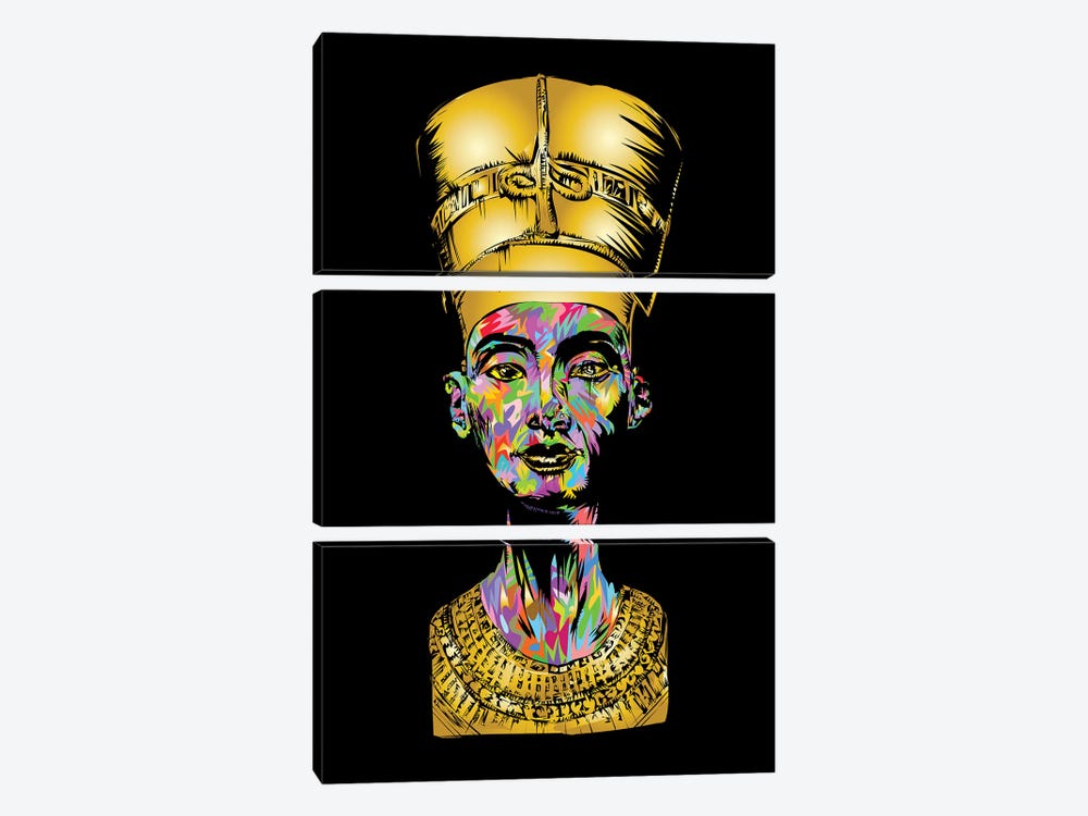 Nefertiti by TECHNODROME1 3-piece Canvas Art Print