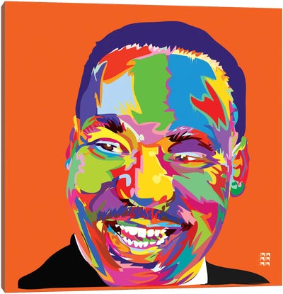 Martin Luther King Jr. Canvas Art Print - Educational Art