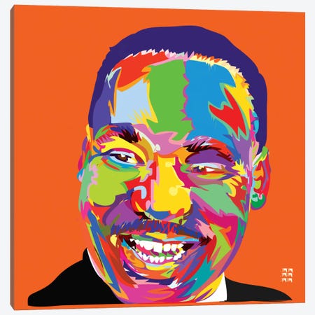 Martin Luther King Jr. Canvas Print #TDR42} by TECHNODROME1 Canvas Art