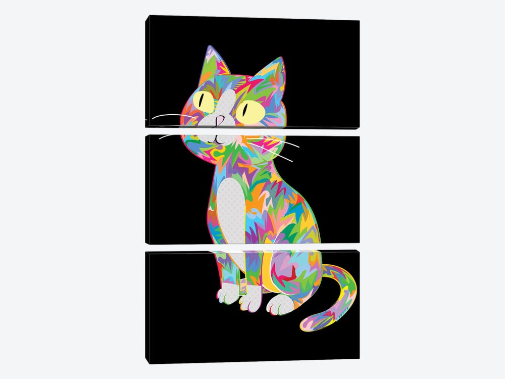 Cat by TECHNODROME1 3-piece Canvas Artwork