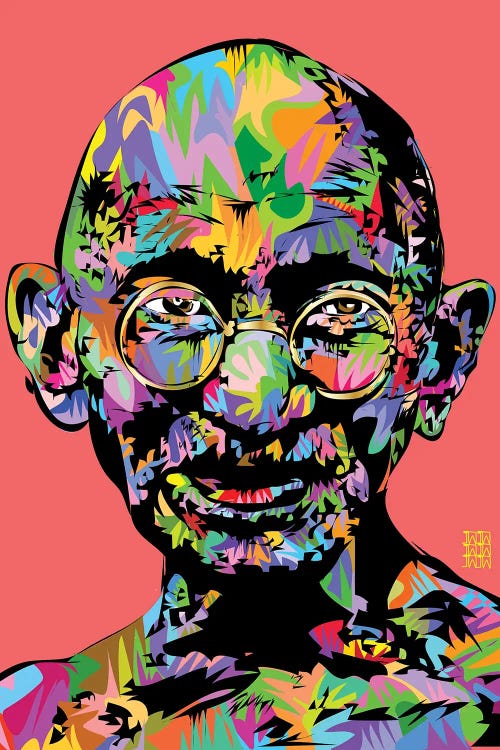 Ghandi 2021 by TECHNODROME1 wall art