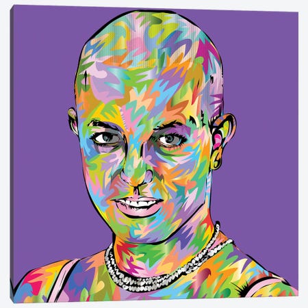 Britney Bald Canvas Print #TDR469} by TECHNODROME1 Canvas Wall Art