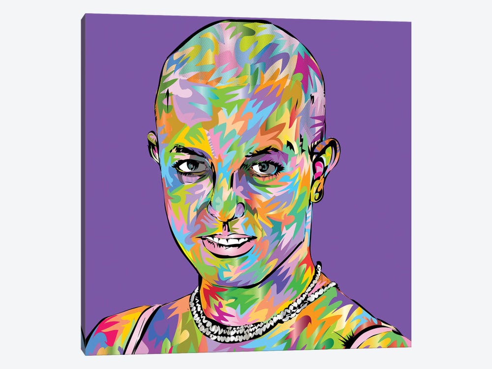 Britney Bald by TECHNODROME1 1-piece Canvas Wall Art