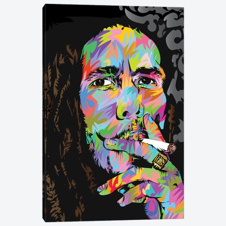 Bob Marley Canvas Print #TDR481} by TECHNODROME1 Canvas Wall Art