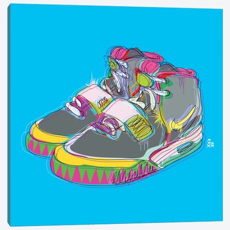 Nike Air Yeezy 2's Canvas Print #TDR48} by TECHNODROME1 Canvas Art