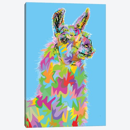 llama Drome Canvas Print #TDR498} by TECHNODROME1 Art Print