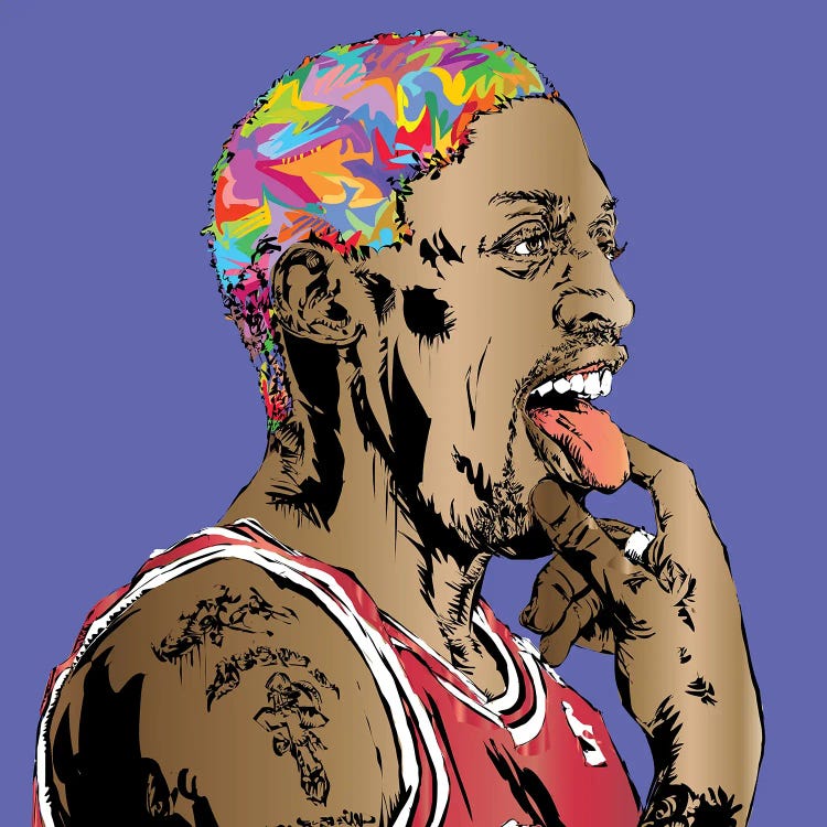 Dennis Rodman 2019 by TECHNODROME1 wall art