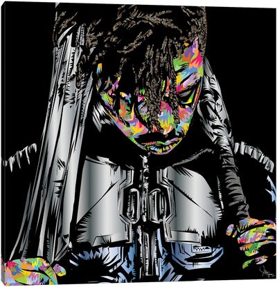 Killmonger Canvas Art Print - Street Art & Graffiti