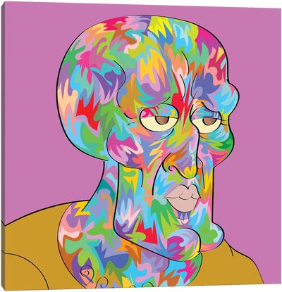 Sexy Squidward Canvas Art Print - Cartoon & Animated TV Show Art