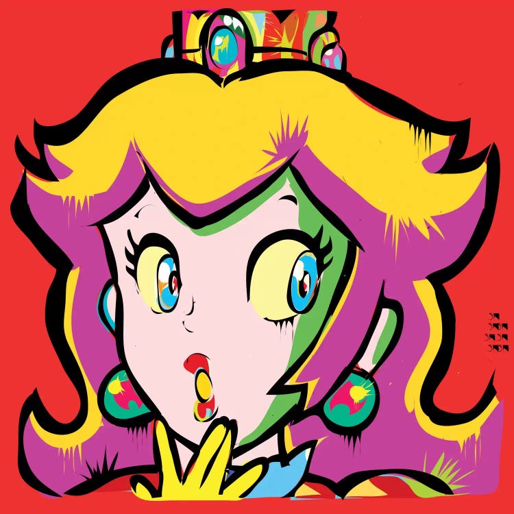 Princess Toadstool by TECHNODROME1 wall art