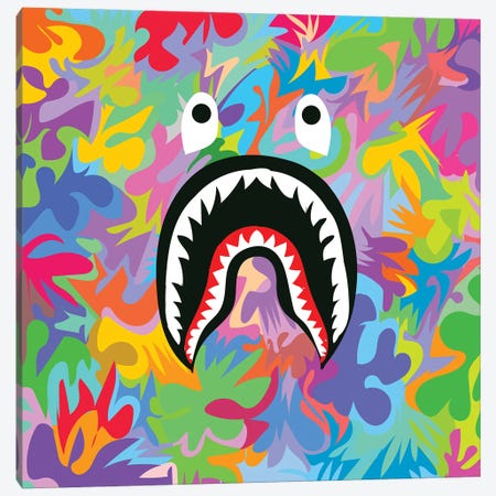 Babe Shark Canvas Print #TDR537} by TECHNODROME1 Art Print