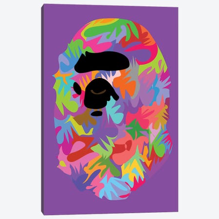 Bathing Ape Purple Canvas Print #TDR538} by TECHNODROME1 Canvas Artwork