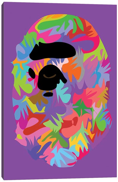 Bathing Ape Purple Canvas Art Print - TECHNODROME1