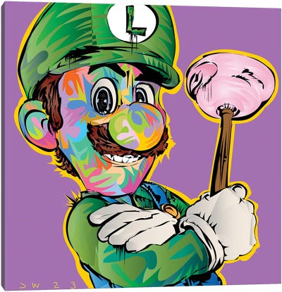 Luigi Maro 2023 Canvas Art Print - Super Mario Bros