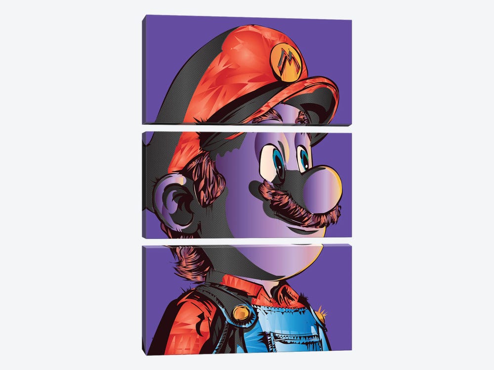 Mario Mario 2023 by TECHNODROME1 3-piece Art Print