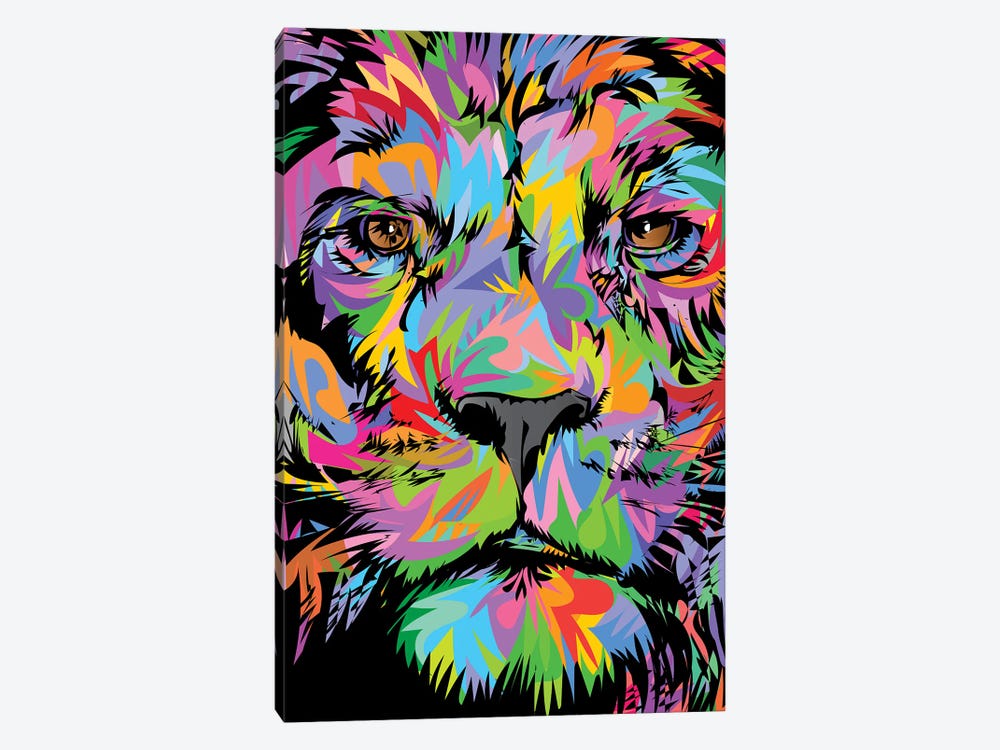 Lion Face 2023 by TECHNODROME1 1-piece Canvas Print