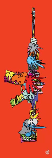 Street Art: AK47 by TECHNODROME1