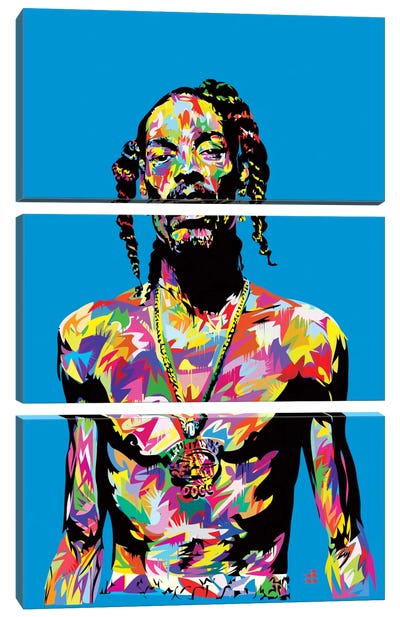 Snoop Canvas Art Print - 3-Piece Street Art