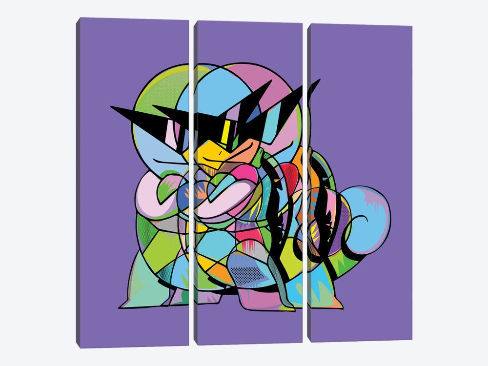 Squirtlesss 2023 by TECHNODROME1 3-piece Canvas Print