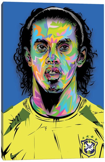 Ronaldinho Canvas Art Print - Cristiano Ronaldo