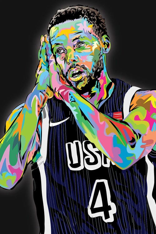 Steph Curry 2024 by TECHNODROME1 wall art
