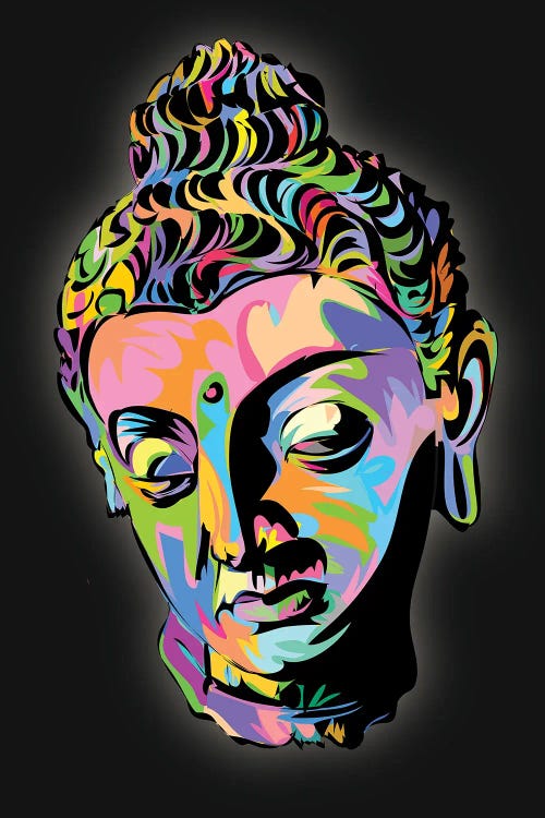 Buddha Head 2024 by TECHNODROME1 wall art