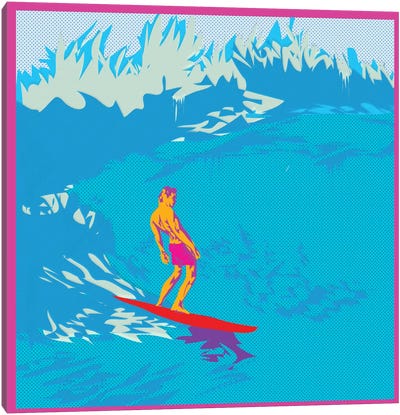 Surfing Canvas Art Print - TECHNODROME1