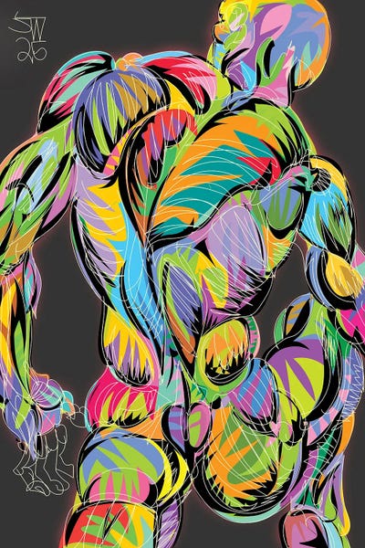 TECHNODROME1 - Acrylic Wall Art: Back Muscles by TECHNODROME1