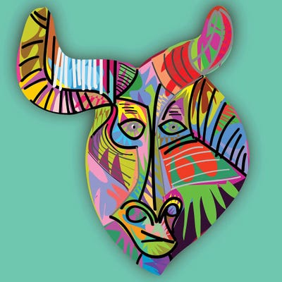 TECHNODROME1 - Acrylic Wall Art: Picasso Bull by TECHNODROME1