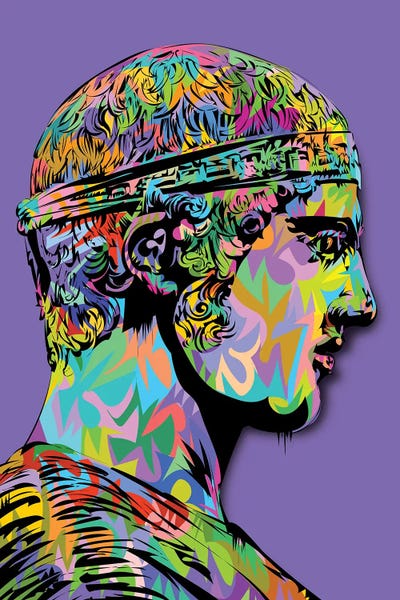 Earls Green - Canvas Prints: Statue Head Profile 2025 by TECHNODROME1