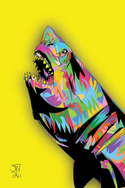 Olivine - Canvas Prints: Shark ! 2026 by TECHNODROME1