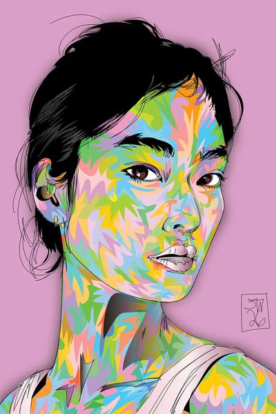 Olivine - Canvas Prints: Side Eye Portrait by TECHNODROME1