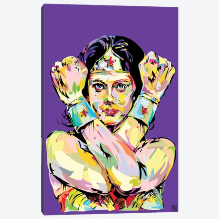 Wonder Woman Bracelets Canvas Print #TDR74} by TECHNODROME1 Canvas Artwork