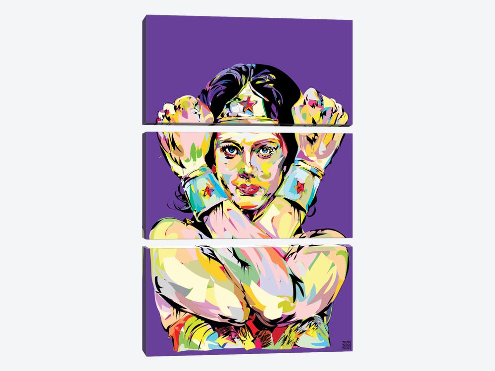 Wonder Woman Bracelets by TECHNODROME1 3-piece Canvas Art Print