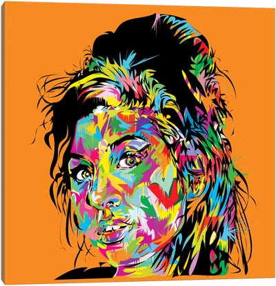 Amy Winehouse Canvas Art Print - TECHNODROME1