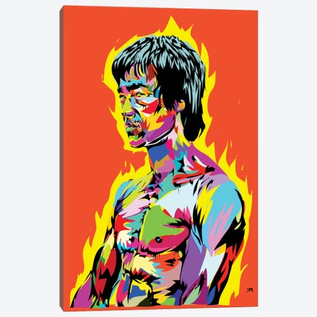 Bruce Lee II Canvas Print #TDR89} by TECHNODROME1 Canvas Artwork
