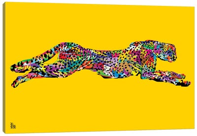 Cheetah Canvas Art Print - Mellow Yellow