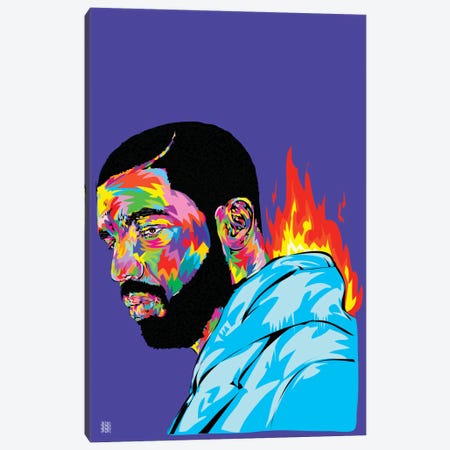 Drake Canvas Print #TDR91} by TECHNODROME1 Canvas Art Print