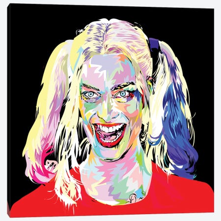 Harley Quinn Canvas Print #TDR95} by TECHNODROME1 Canvas Wall Art