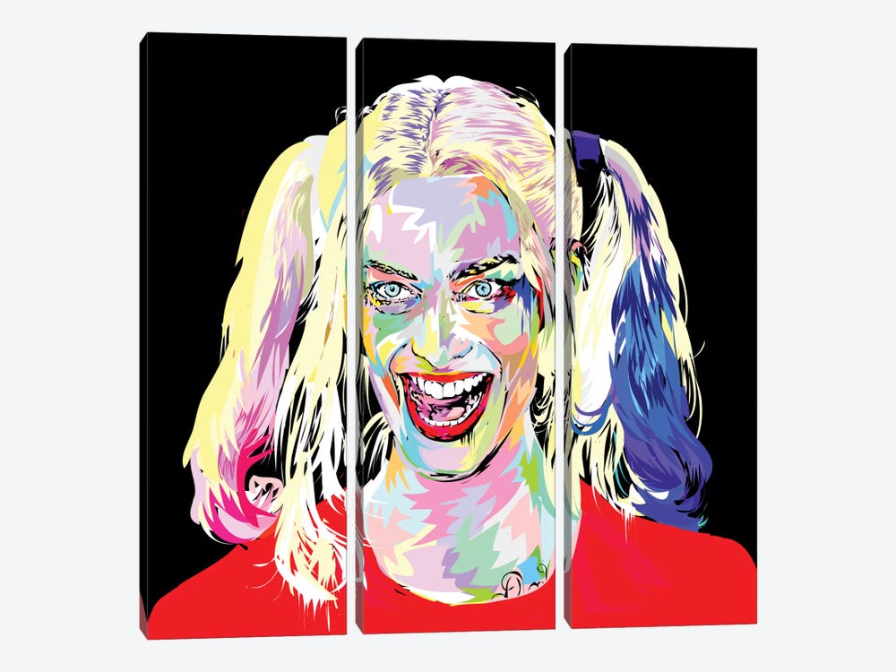 Harley Quinn by TECHNODROME1 3-piece Canvas Wall Art