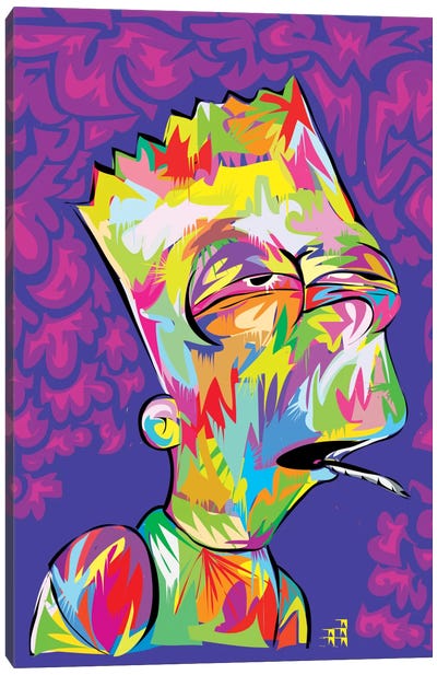 Bart's High Canvas Art Print - Pop Culture Art