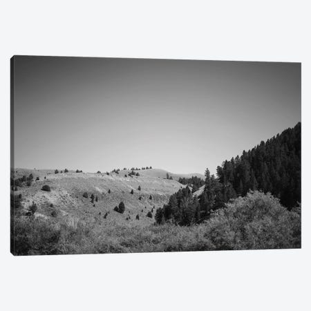 Wyoming Mountain View In Black And White Canvas Print #TEA17} by Teal Production Canvas Wall Art