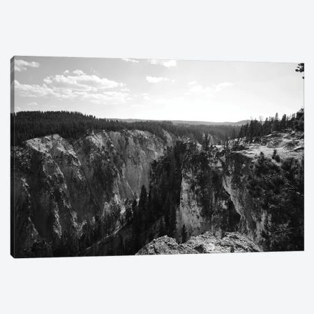 Yellowstone Cliff In Black And White Canvas Print #TEA32} by Teal Production Canvas Art Print
