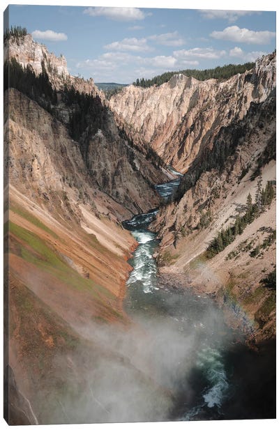 The Yellowstone In Color Canvas Art Print - Yellowstone National Park Art
