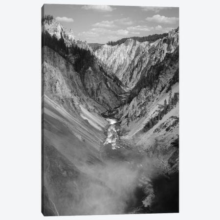 The Yellowstone In Black And White Canvas Print #TEA38} by Teal Production Art Print