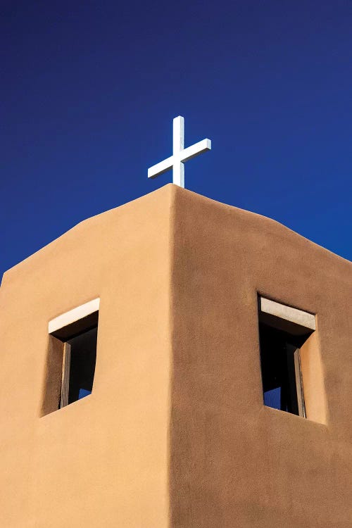 USA, New Mexico, Exterior facade of Sacred Heart Church in Nambe New Mexico