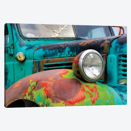 USA, Washington State, Old Colorful Field Truck in field Canvas Print #TEG24} by Terry Eggers Art Print